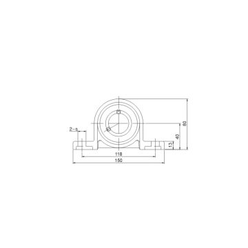 Mini Pillow block bearing MKP007, Ø35, with feet, set screw, stainless steel