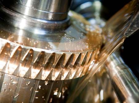 Gears are lubricated with oil