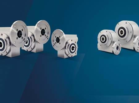 STANDARD gearboxes stainless steel on blue background