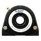 NG waterproof pillow block bearing with thread S2 Ø20, 2-bolt, open cover