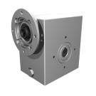 Clean-Geartech VFI I63, worm gear Ø25, 24:1, input 80B14, B3, OF320, stainless steel