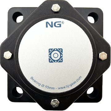 NG waterproof flange bearing F4 Ø50, 4-bolt, closed cover