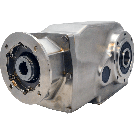 Clean-Geartech X73N, keglehjulsgear Ø40H7 hulaksel, 17,21:1, indgang 100/112B14, rustfrit stål