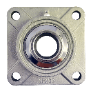 Flanged bearing SUCF206S, Ø30, 4-holes, stainless steel