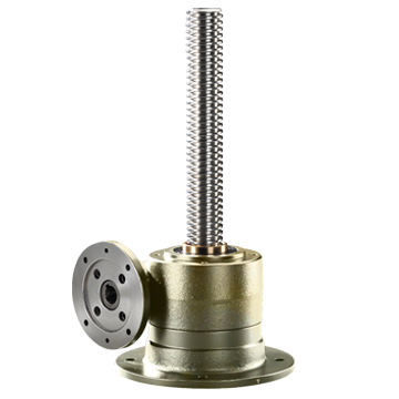 BJ-Gear, Screw Jack, Cast Iron, Yellow Chromated, Configurable