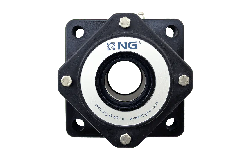 NG waterproof flange bearing F4 Ø40, 4-bolt, open cover
