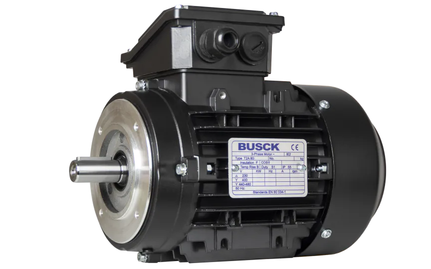 Busck AC motor T2A80A-6, 0,37kW, 935RPM, B14, 230/400, 50 Hz, Aluminium
