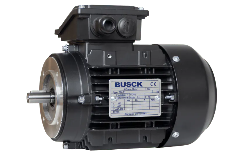 Busck AC motor T2A71B-4, 0,37kW, 1400RPM, B14, 230/400, 50 Hz, Aluminium