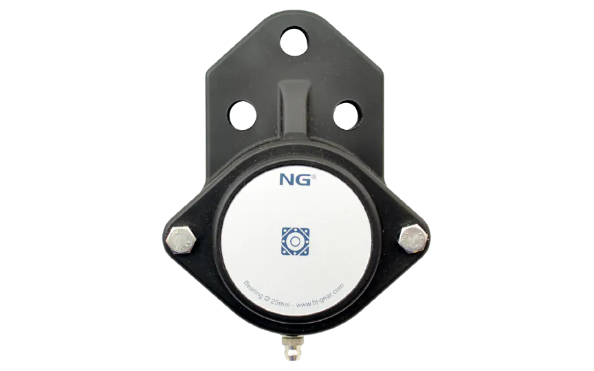NG waterproof flange bearing F3 Ø25, 3-bolt, closed cover
